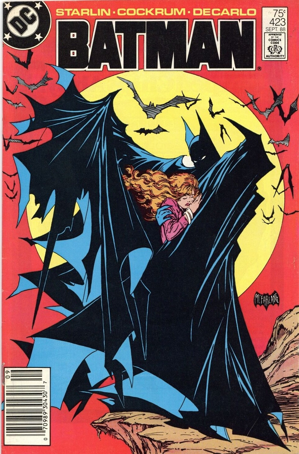 BATMAN # 423 McFARLANE FIRST PRINTING DC COMIC BOOK 1988