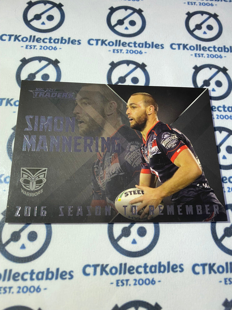 2017 NRL Traders Season To Remember Simon Mannering SR30/32