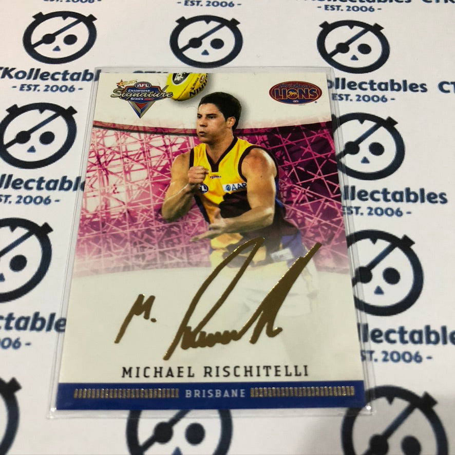 2007 AFL Champions Michael Rischitelli Gold Foil Signature FS12