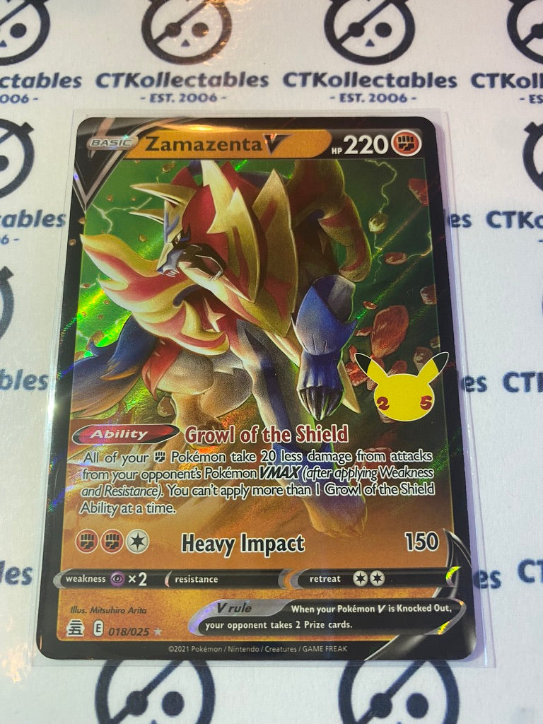 Zamazenta V 018/025 Pokemon Celebrations 25th Anniversary