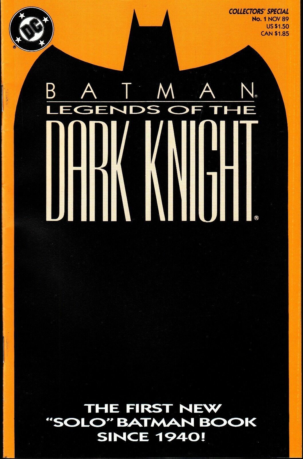 BATMAN LEGENDS OF THE DARK KNIGHT # 1 COLLECTOR'S SPECIAL DC COMIC BOOK 1989