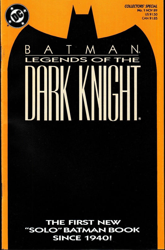 BATMAN LEGENDS OF THE DARK KNIGHT # 1 COLLECTOR'S SPECIAL DC COMIC BOOK 1989
