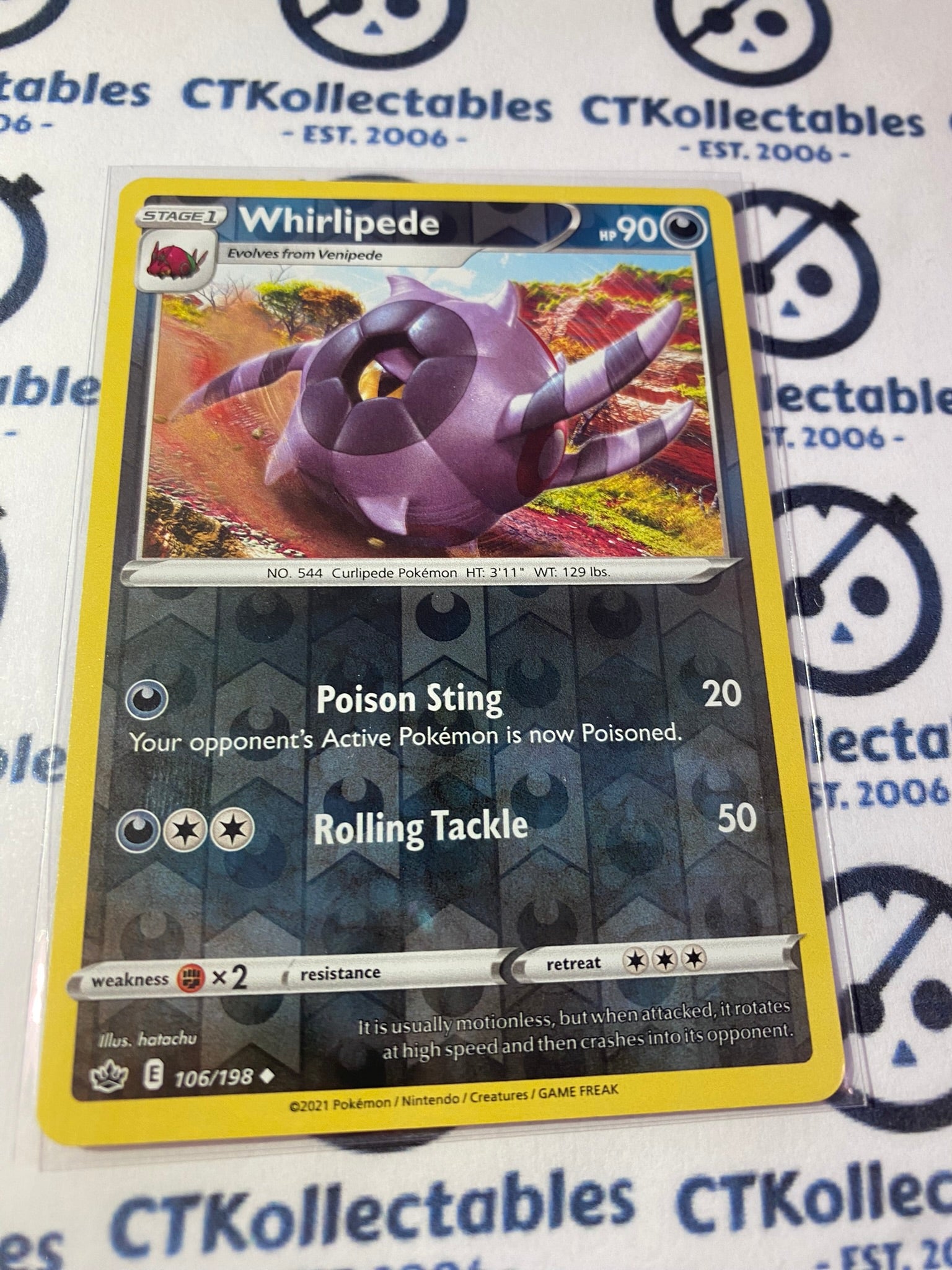 whirlipede pokemon card Venipede Scolipede AR set 140/086 sv11B Black Bolt Japan Psychic. Whirlipede Reverse Holo #106/198 Pokmon