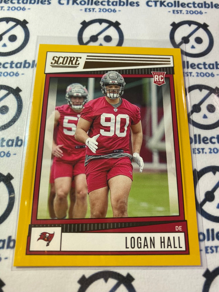2022 NFL Panini Score Logan Hall RC Yellow Parallel #359 Buccaneers