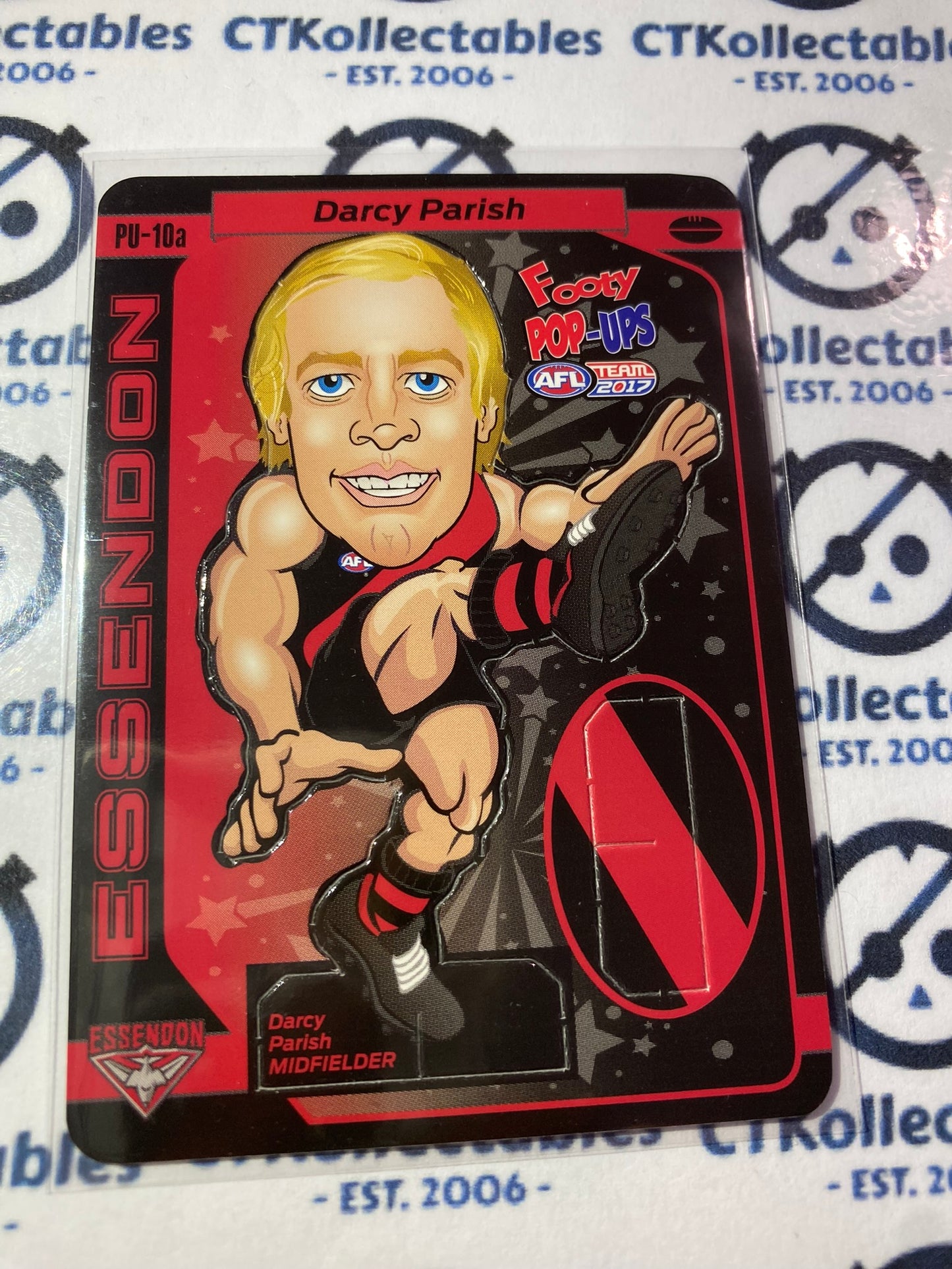 2017 AFL Teamcoach Footy pop-ups #PU-10a Darcy Parish Bombers