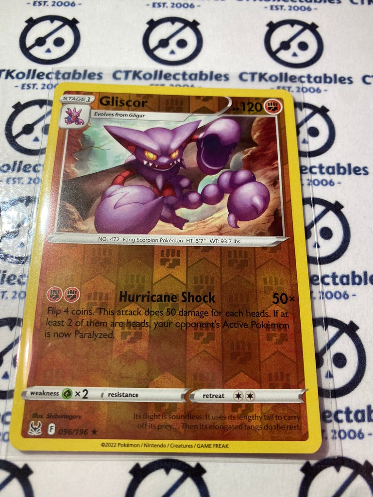 Gliscor Reverse Holo Rare #096/196 2022 Sword & Shield Lost Origin Pokemon Card