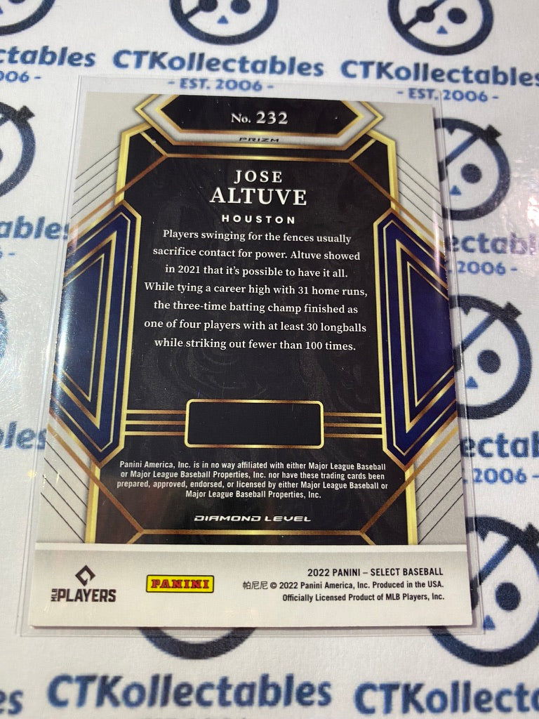 2022 Panini Select Baseball Jose Altuve Blue Pink Prizm #232 Houston