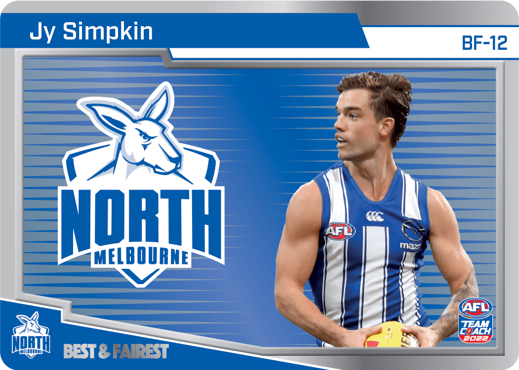 2022 AFL Teamcoach Best & Fairest Jy Simpkin BF-12