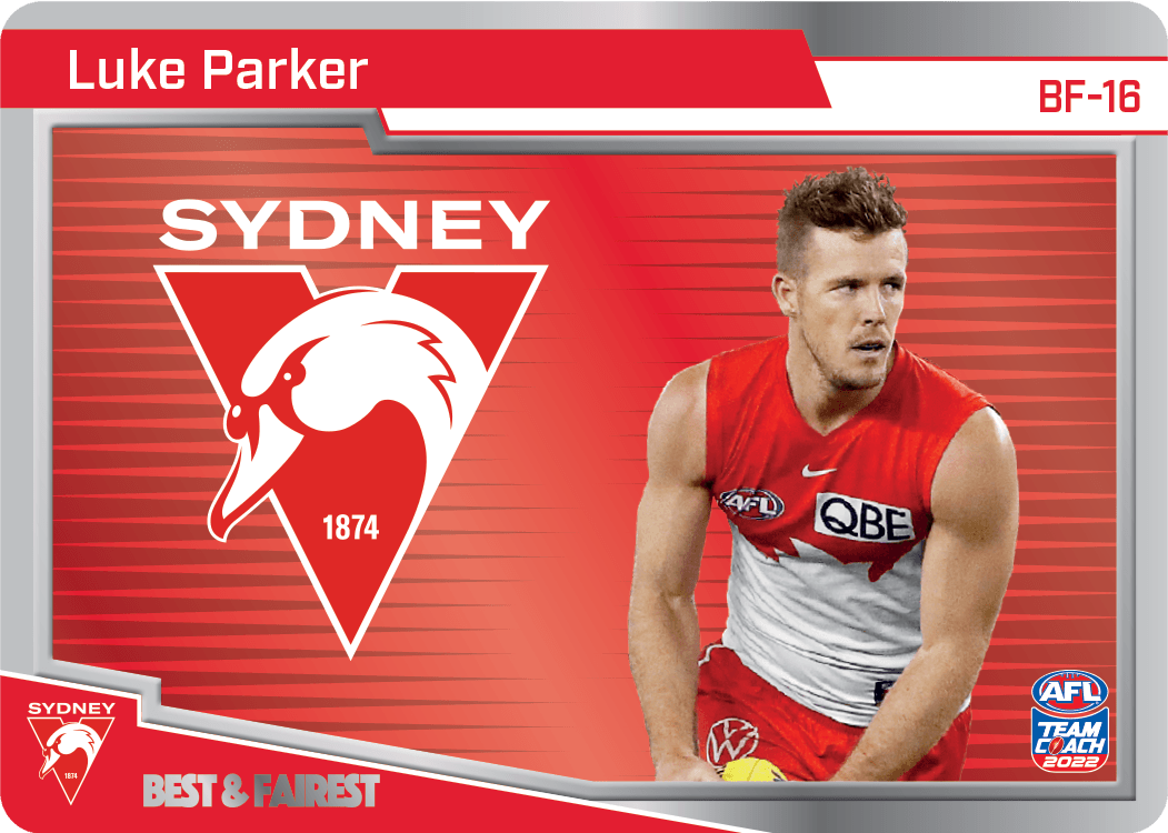 2022 AFL Teamcoach Best & Fairest Luke Parker BF-16
