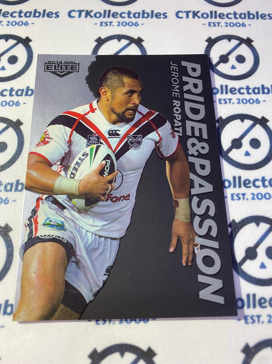 2014 NRL Elite Pride & Passion Jerome Ropati #PP45/48 Warriors