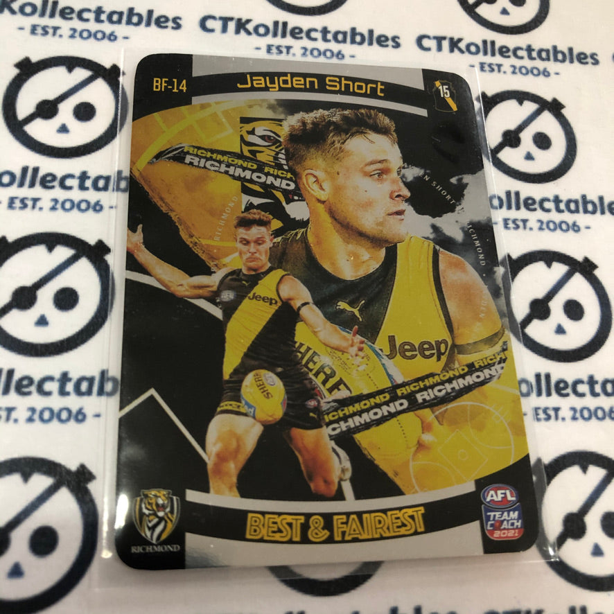 2021 AFL Teamcoach Jayden Short Best & Fairest BF-14