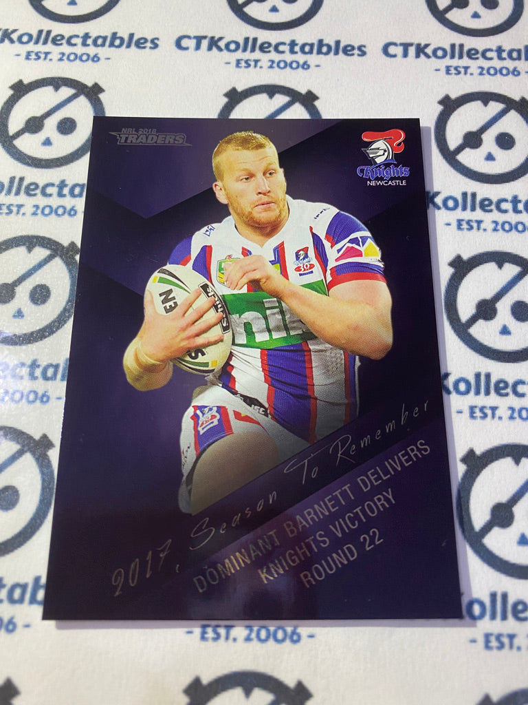 2018 NRL Traders Season To Remember Mitch Barnett #SR22/48 Knights