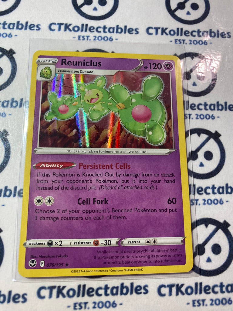 Reniclus Holo Rare #078/195 2022 Sword & Shield Silver Tempest Pokemon Card