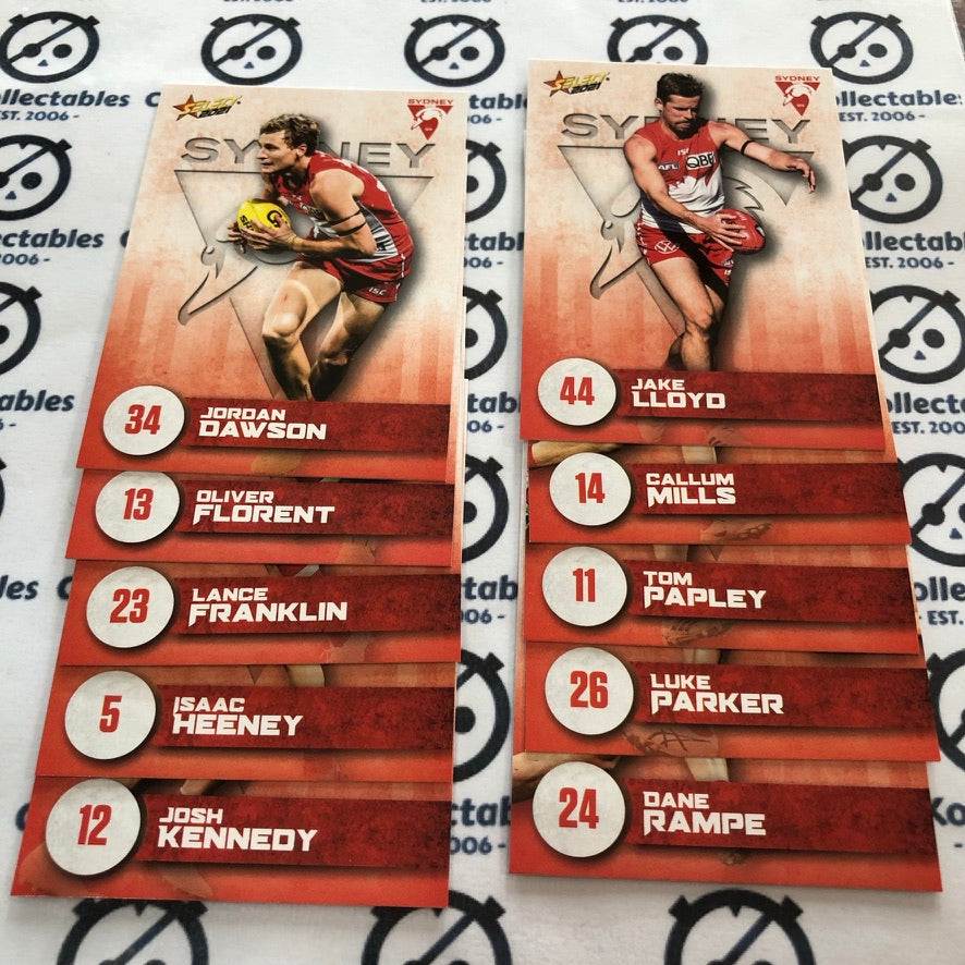2021 AFL Footy Stars Sydney Swans 10 team Set