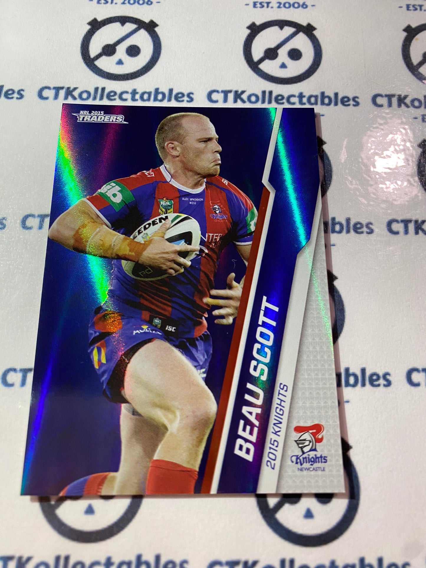 2015 NRL Traders Silver Parallel #P70 Beau Scott Knights
