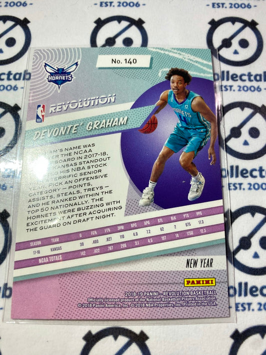 2018-19 NBA Panini Revolution Devonte' Graham Cracked Ice Rookie RC #140 Hornets