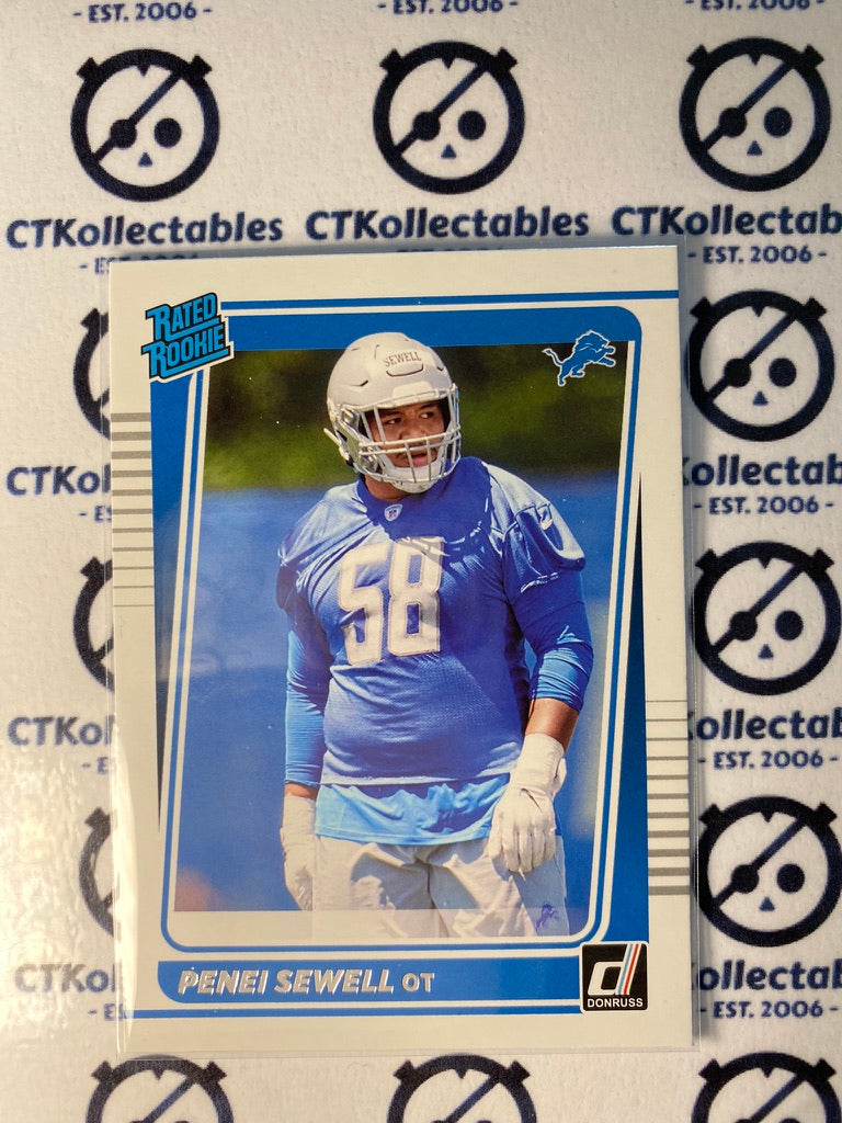 2021 NFL Donruss Rated Rookie Penei Sewell RC #328 Lions OT
