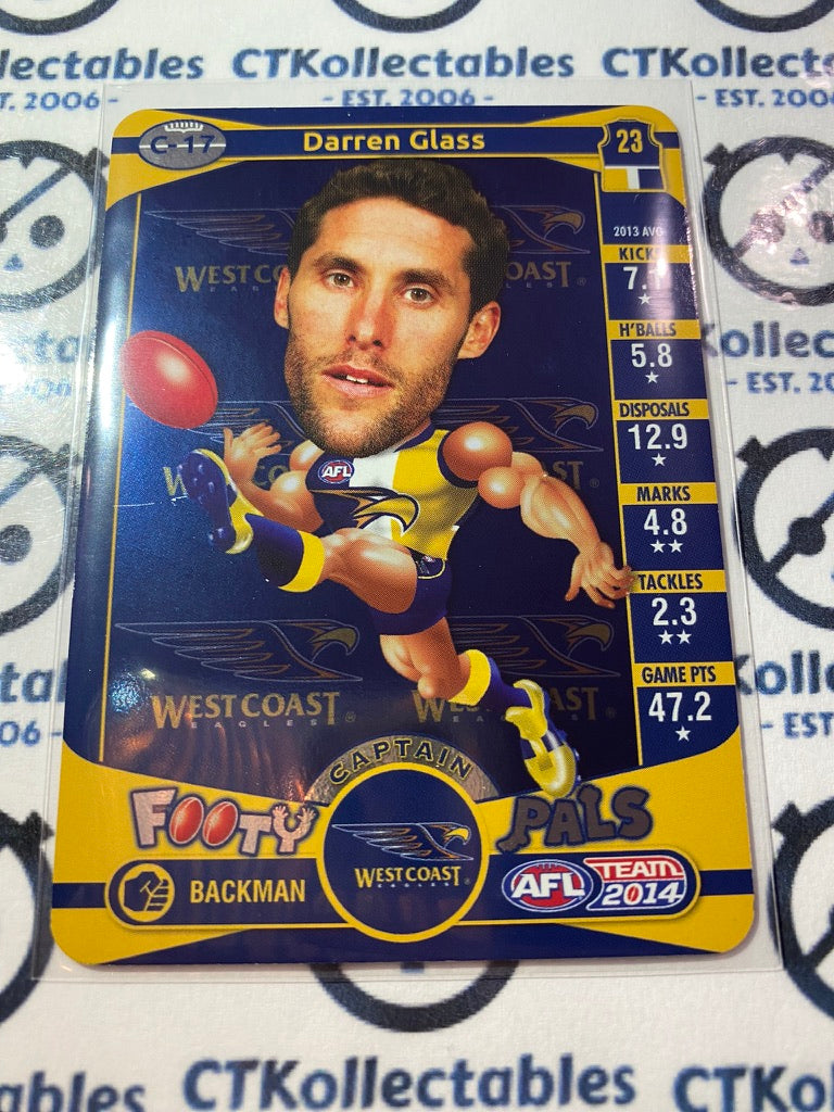 2014 AFL Teamcoach Captian Foil Card #C-17 Darren Glass Eagles