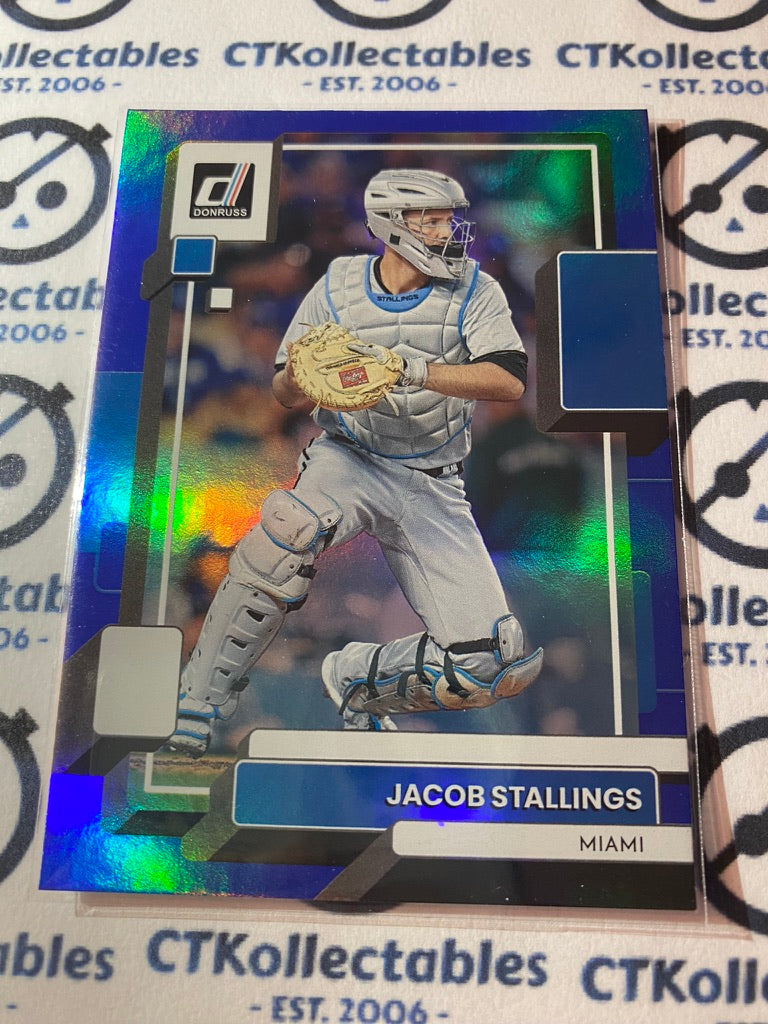 2022 Panini Donruss Baseball Jacob Stallings Blue Foil #135 Miami
