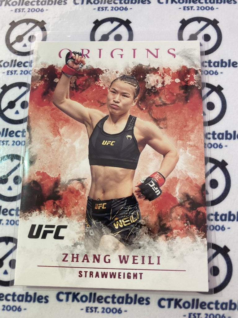 2021 UFC Panini Chronicles Origins Zhang Weili Pink #35 Strawweight