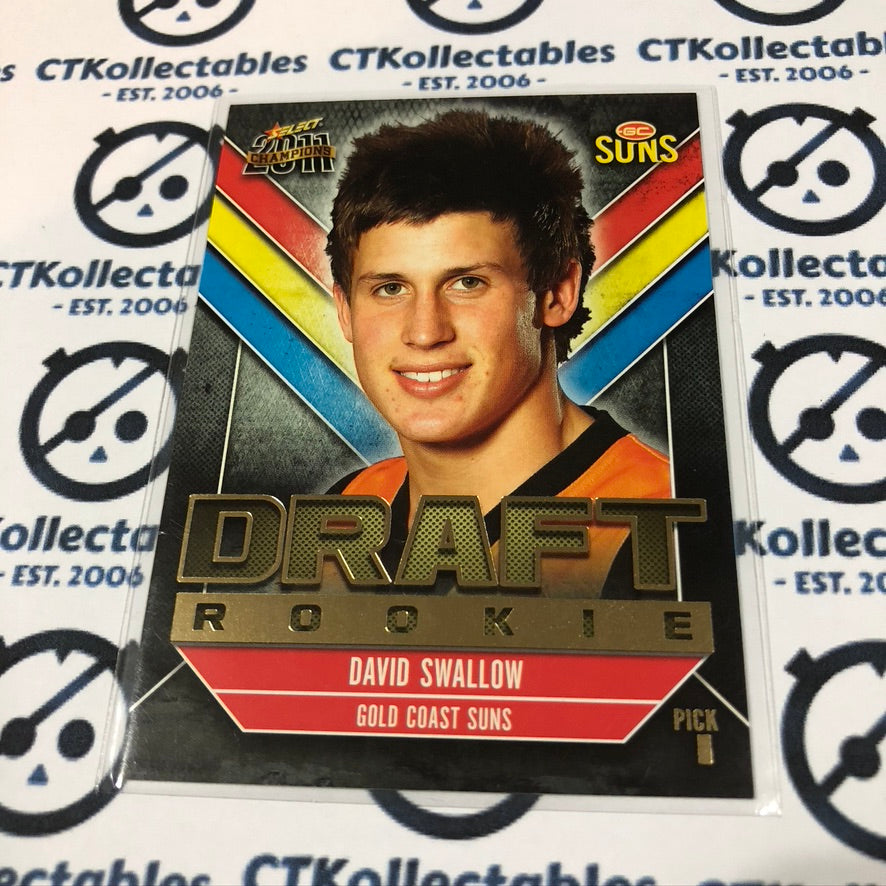 2011 AFL Champions David Swallow Draft Rookie DR1