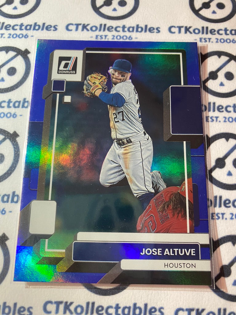 2022 Panini Donruss Baseball Jose Altuve Blue Foil #120 Houston