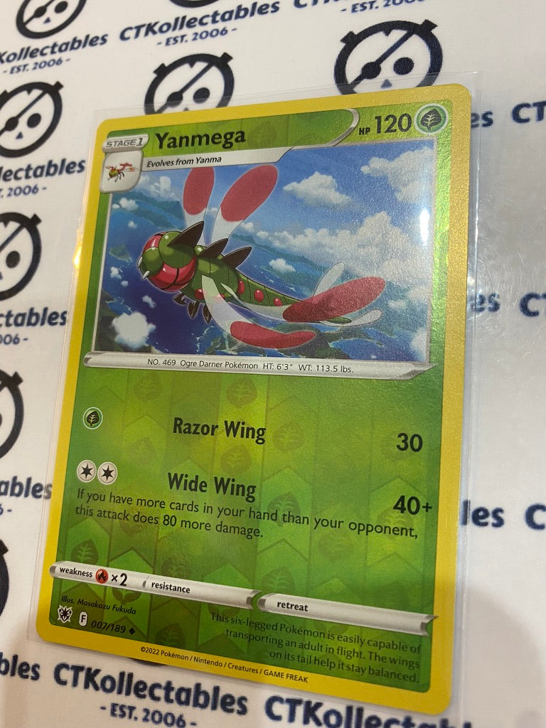 Yanmega Reverse Holo #007/189 2022 Sword & Shield Astral Radiance Pokemon Card