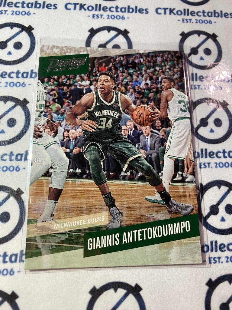 2017-18 Panini NBA Prestige Giannis Antetokounmpo Base #6 Bucks