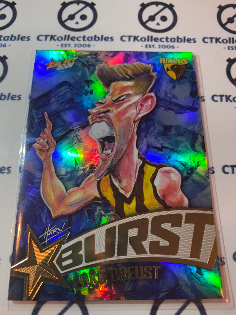 2022 AFL Footy Stars Starburst Ice - Luke Breust SBi37