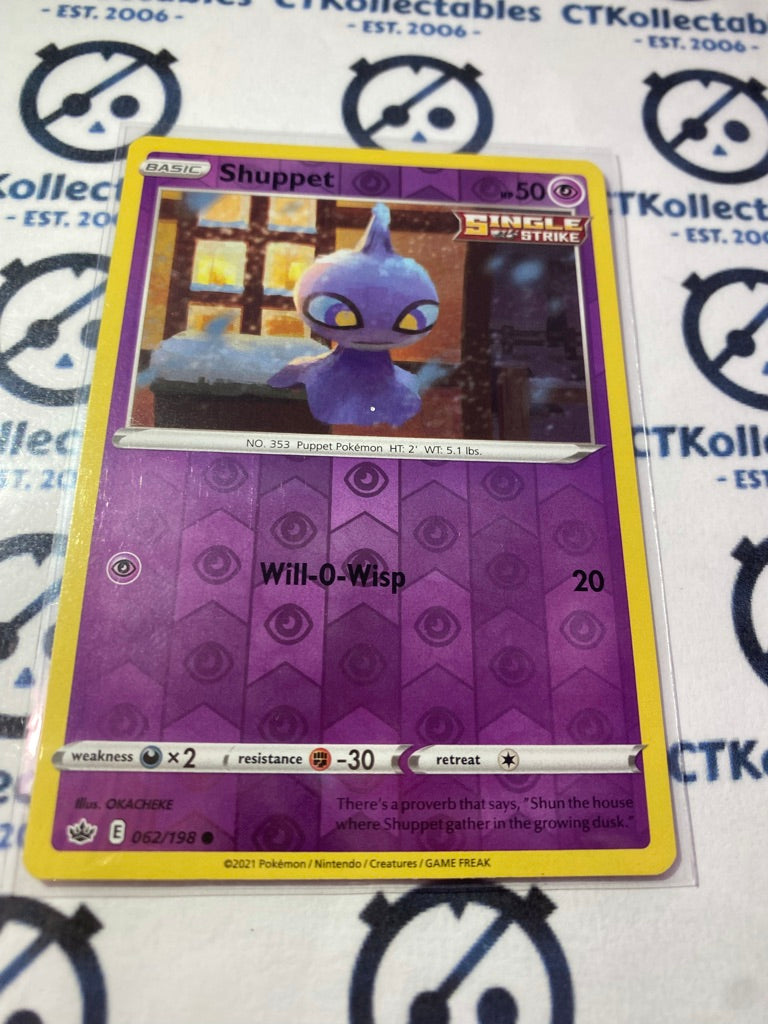 Shuppet Reverse Holo #062/198 Pokémon Card Chilling Reign