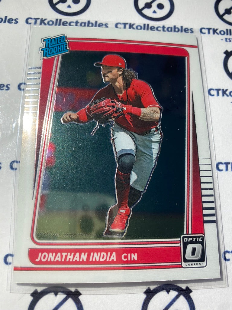 2021 Panini Donruss Optic Baseball Jonathan India Rated Rookie #101 Cincinnati