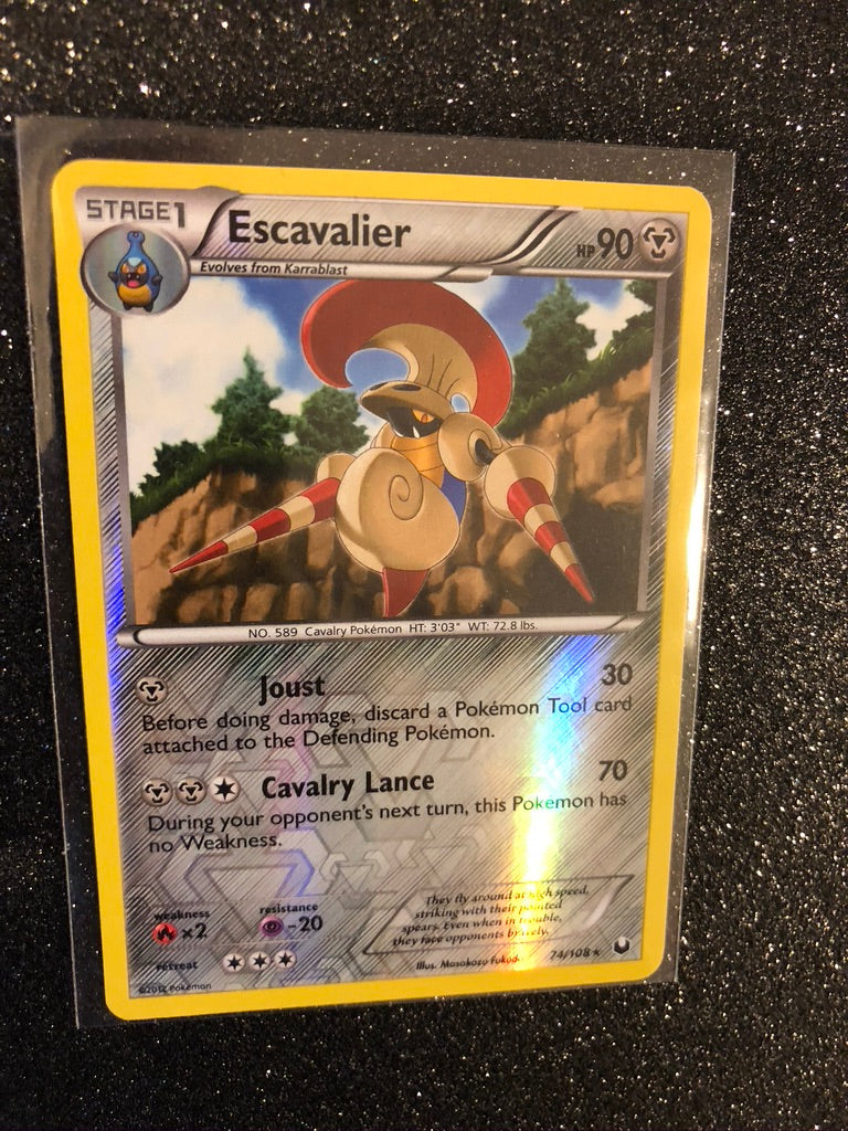 Escavalier Reverse Holo #074/108 Dark Explorers Pokemon Card