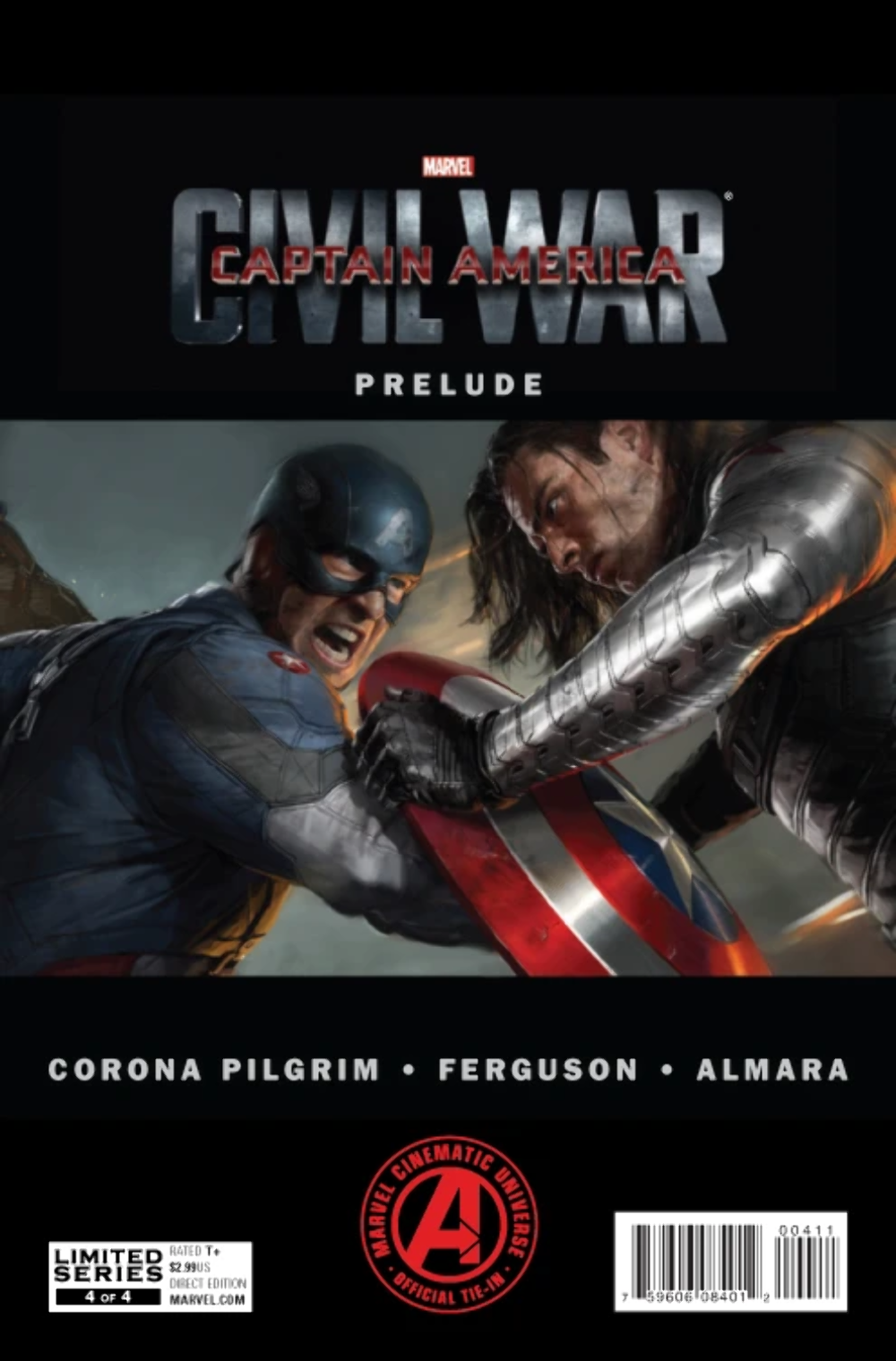 CIVIL WAR CAPTAIN AMERICA PRELUDE # 4 LIMITED SERIES MARVEL COMIC BOOK 2016