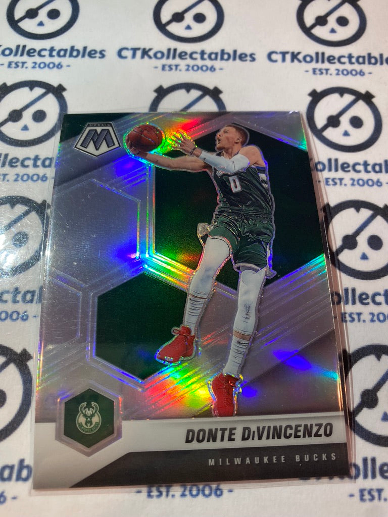 2020-21 NBA Mosaic Donte DiVincenzo Silver Prizm #13 Bucks
