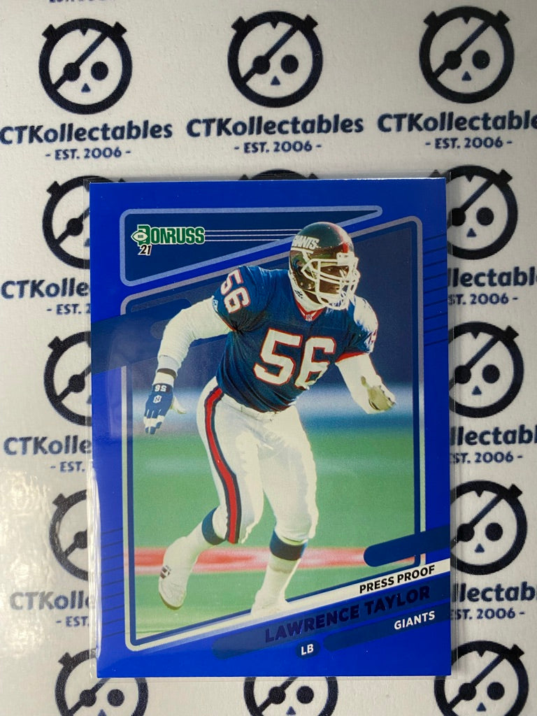 2021 NFL Donruss Press Proof Blue Lawrence Taylor #83 Giants