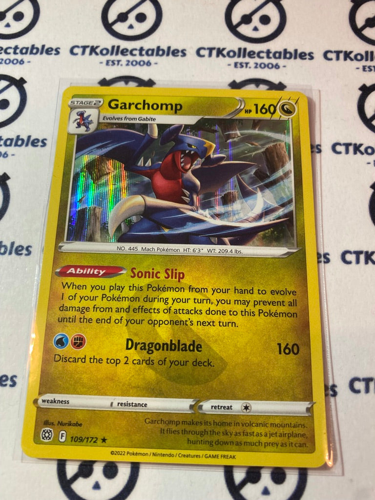 Garchomp #109/172 Holo Rare Pokémon Card Brilliant Stars
