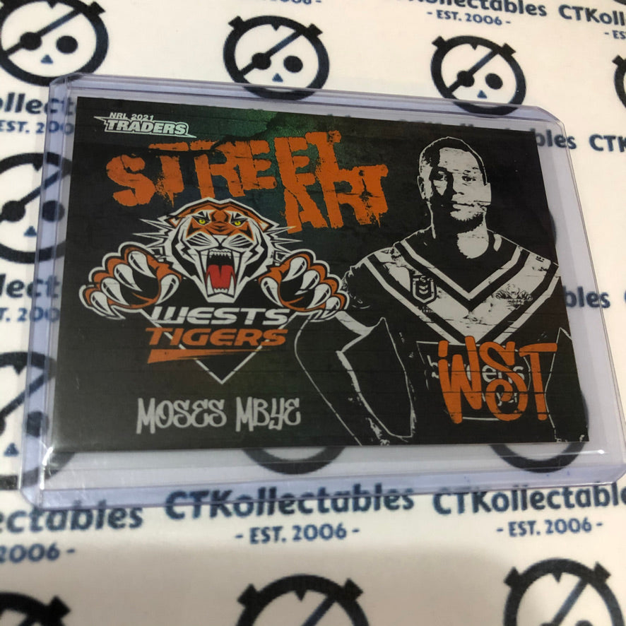 2021 NRL Traders Street Art Black Moses Mbye SAB 16/16