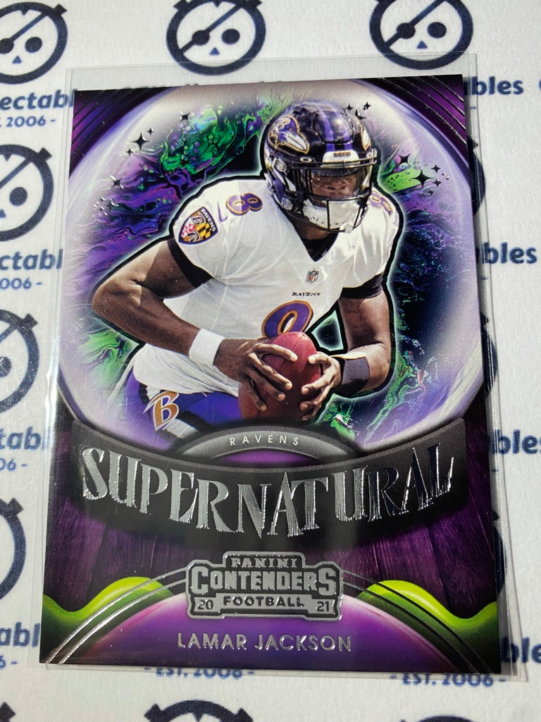 2021 NFL Contenders Lamar Jackson SUPERNATURAL #SN-JLA ravens