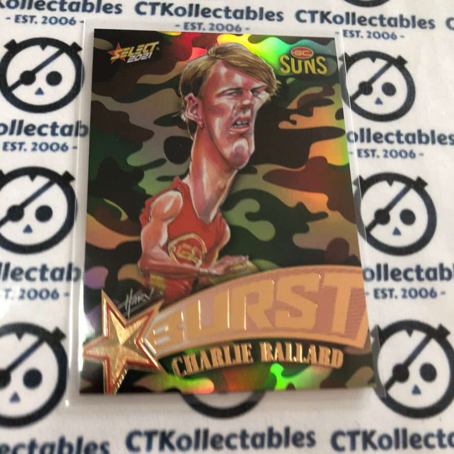 2021 AFL Footy Stars Camo Burst Charlie Ballard #SBC33 Giants