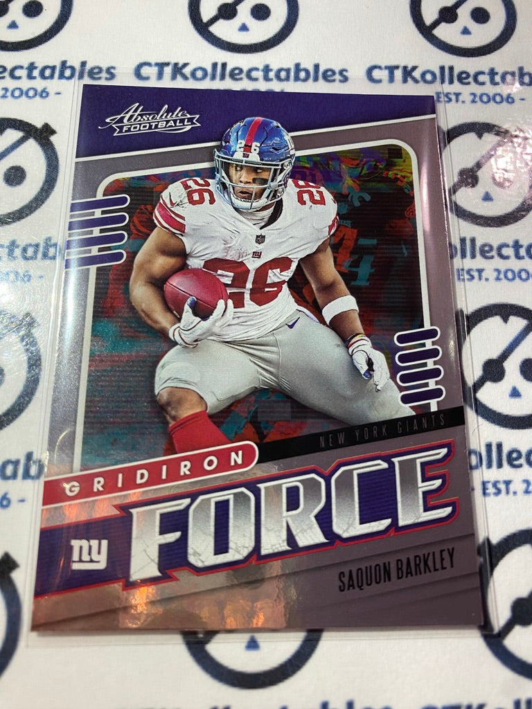 2019 NFL Panini Absolute Saquon Barkely Gridion Force #14 Giants