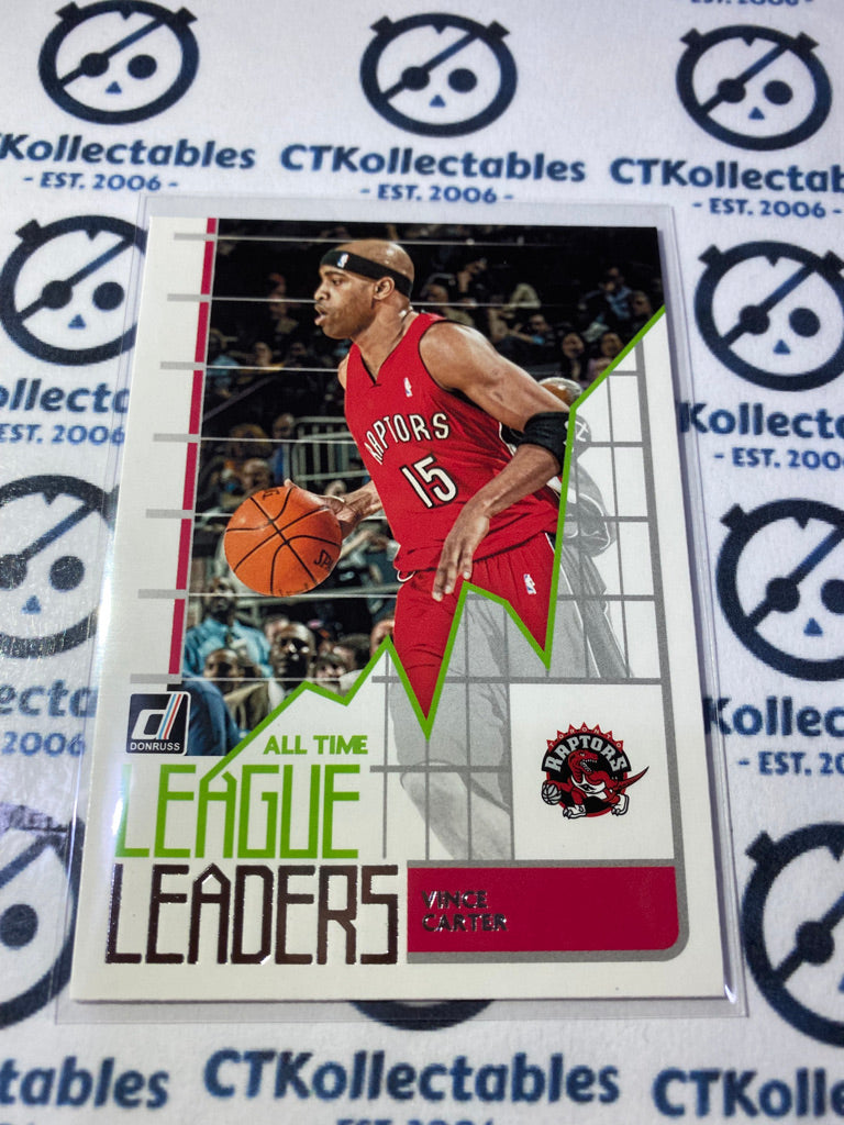 2020-21 NBA Donruss League Leaders Vince Carter #10 Raptors
