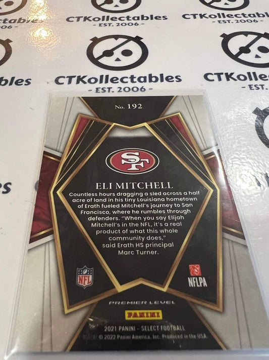 2021 NFL Panini Select Eli Mitchell Premier Level Rookie RC #191 49ers