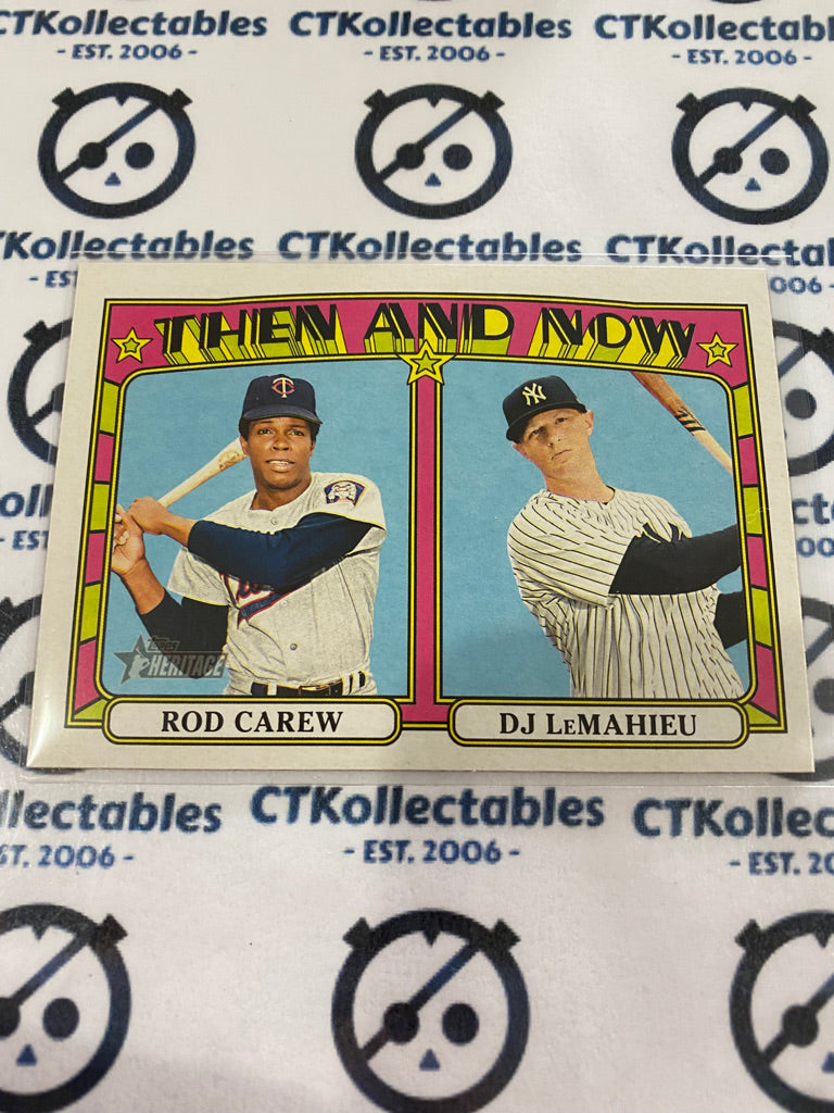 2021 MLB Heritage Then & Now- Rod Carew/ DJ LeMahieu #TN-5