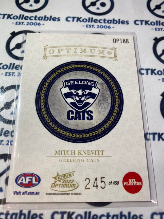 2022 AFL Optimum Mitch Knevitt Optimum Plus RC #245/450 Cats OP188