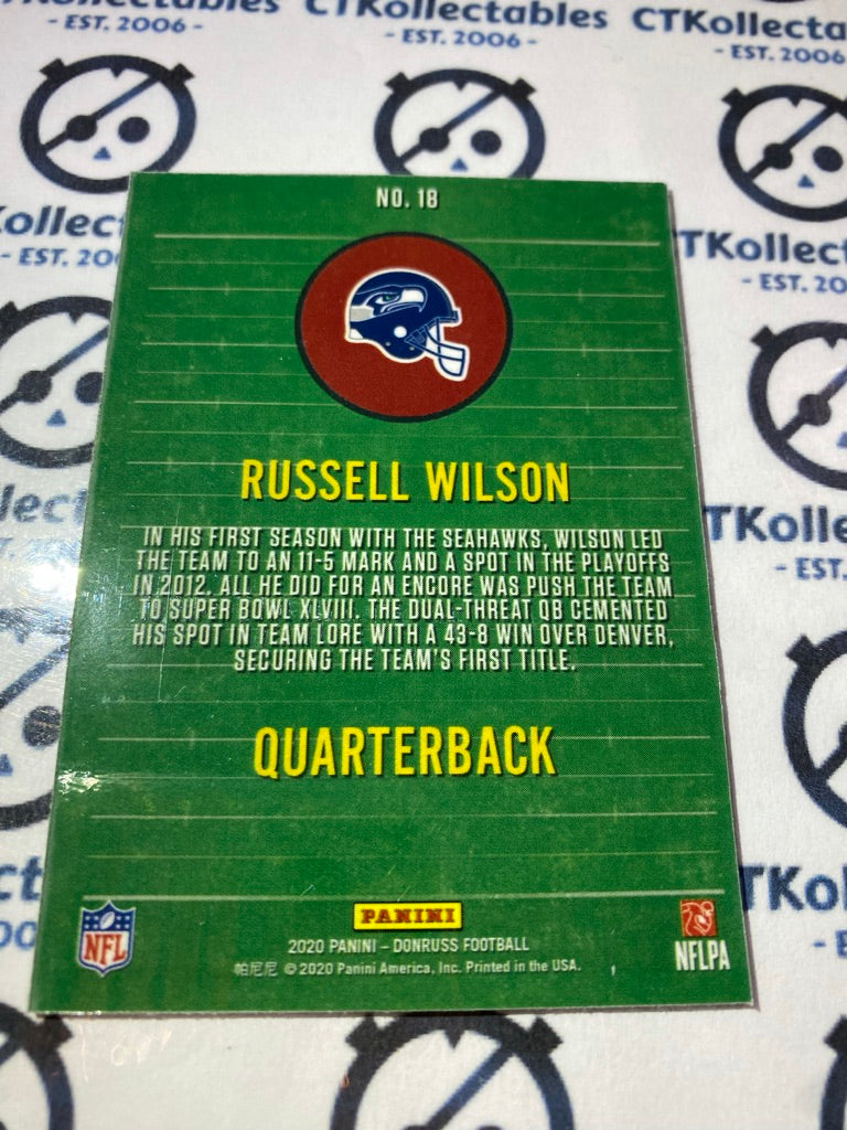 2020 NFL Donruss Russell Wilson Rise and shine Magnet Seahawks #18