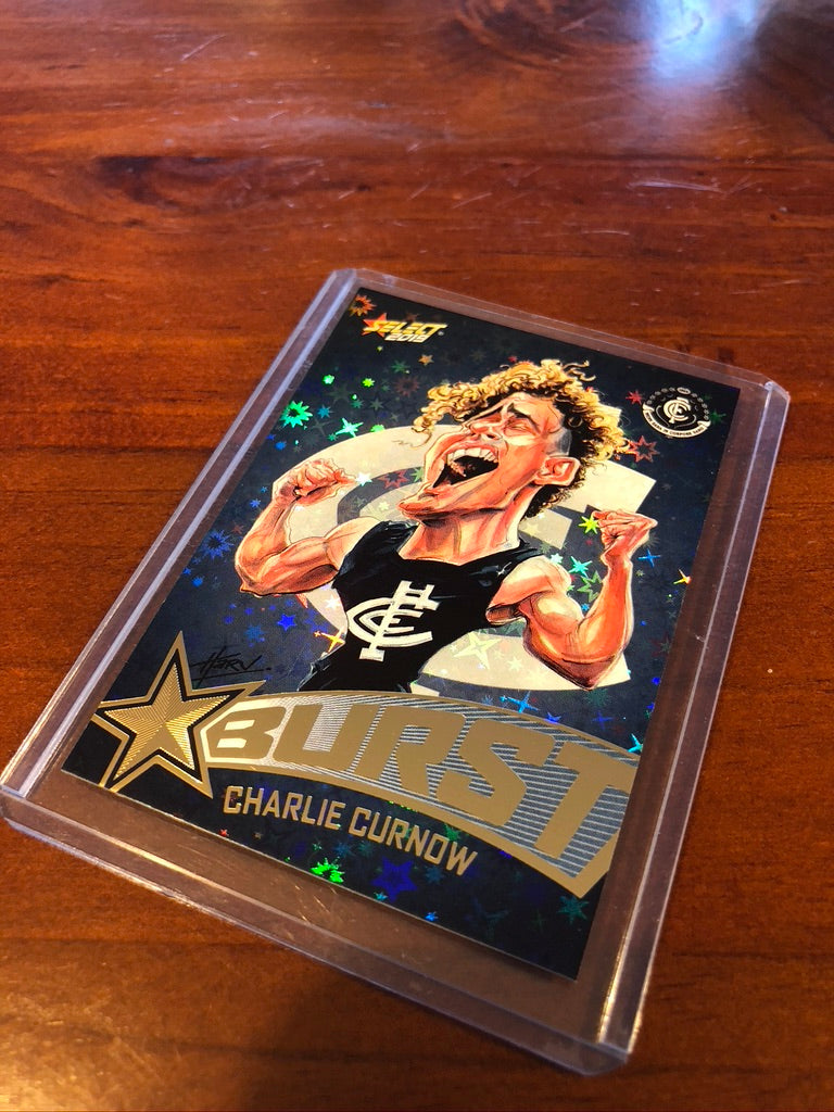 2019 AFL footy stars Charlie Curnow Starburst Caricature SBTC10