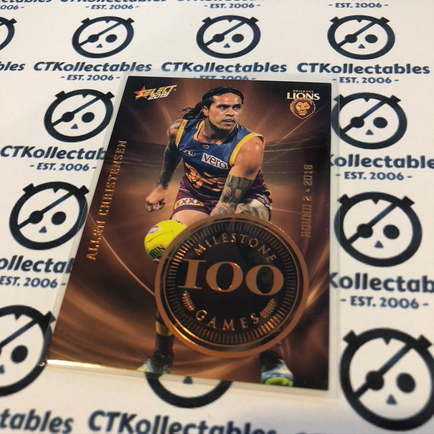 2019 Afl Footy Stars Allen Christensen Milestone 100 games MG6