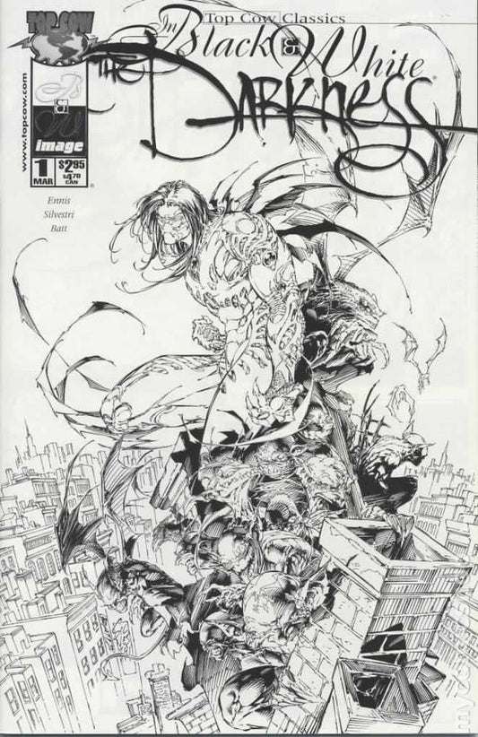 THE DARKNESS # 1 IN BLACK & WHITE TOP COW / IMAGE COMIC BOOK 2000