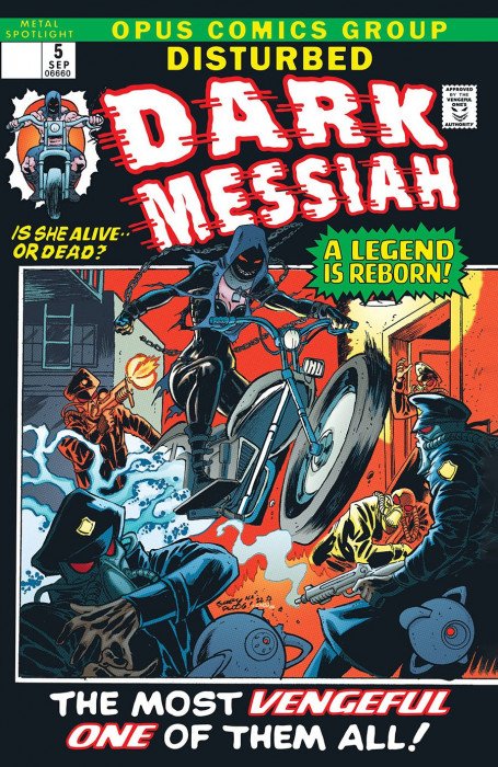 DISTURBED DARK MESSIAH # 5 HOMAGE GHOST RIDER VARIANT COVER OPUS COMIC BOOK 2022