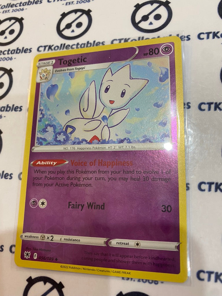 Togetic Reverse Holo #056/189 2022 Sword & Shield Astral Radiance Pokemon Card